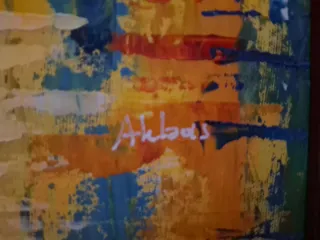 Óleo enmarcado multicolor