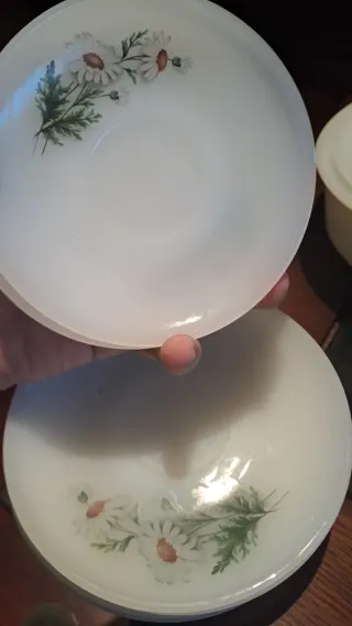 Juego 5+5 platillos postre/café Arcopal flores