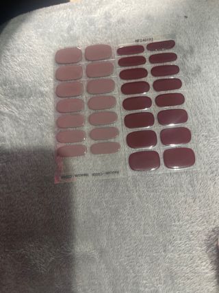 Uñas postizas rosa y rojo