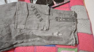 Pantalón cargo vaquero gris de Kiiko para hombre