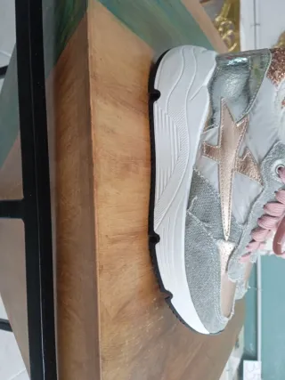 Zapatillas deportivas mujer grises y rosas