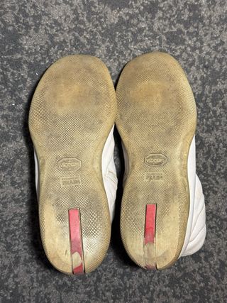 Vintage Prada White Leather Side Zip Ankle boots