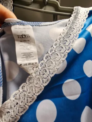 Vestido Flamenca sevillana de  Lunares Azul talla