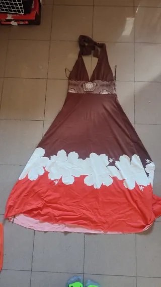 Vestido largo estampado floral