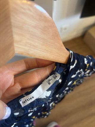 Vestido estampado azul y amarillo