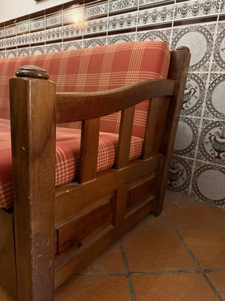 Sofá Cama Rústico Madera Maciza