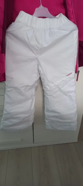 Pantalón de nieve blanco Wedze niña de 4- 5 años