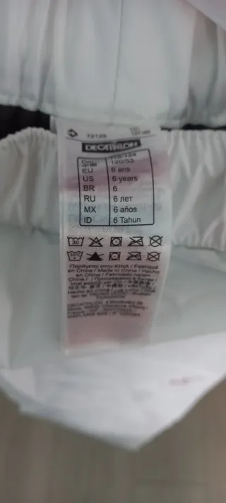 Pantalón de nieve blanco Wedze niña de 4- 5 años