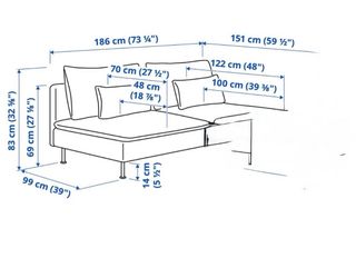 Divano IKEA Söderhamn 3 posti + modulo + 3 fodere
