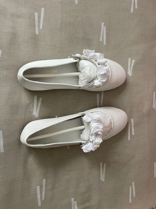 Zapatos comunión Tizzas piel blancos n°37
