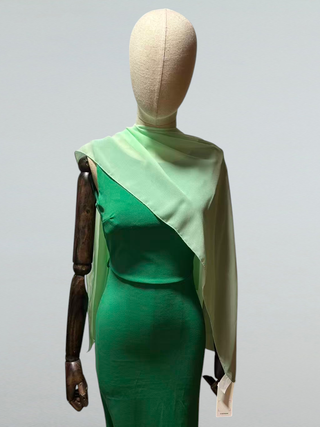 Capa chal poncho gasa verde