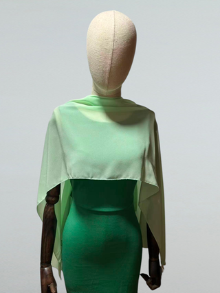Capa chal poncho gasa verde