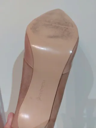 Zapatos Tacón Stilettos Charol-Ante Beige