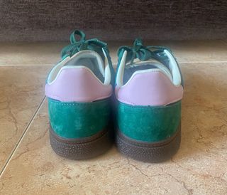 Adidas Bambas Talla 40 Verde y Rosa