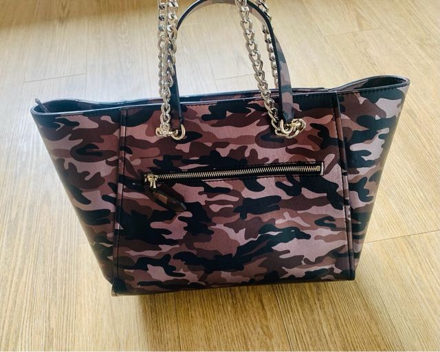 Tote Bag Guess Nuevo Cadena Plateada