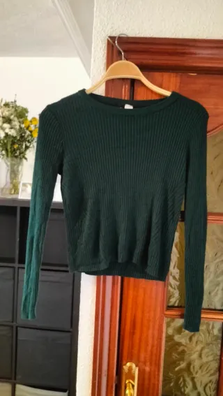 Jersey verde oscuro de manga larga