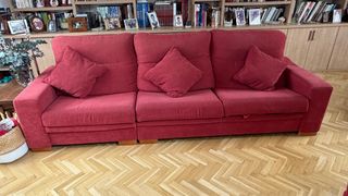 Sofá chaise longue rojo