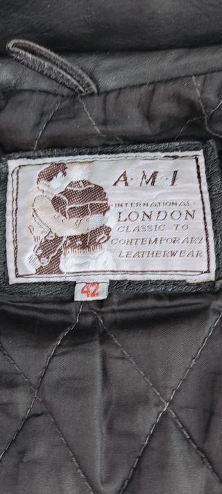 Chaqueta Biker AMI London Negra