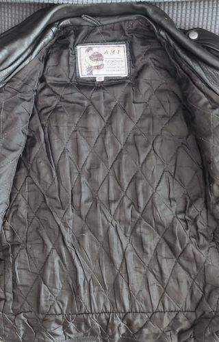 Chaqueta Biker AMI London Negra