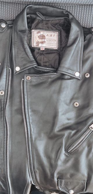Chaqueta Biker AMI London Negra