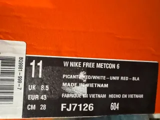 Nike Free Metcon 6 Rosso/Bianco