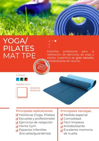 Esterilla Yoga/Pilates TPE 6/8mm