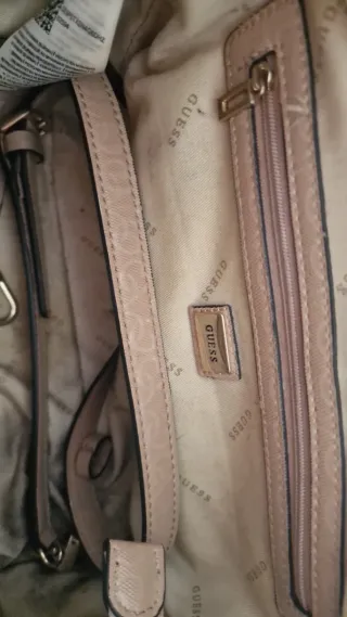 Bolso de vestir beige y marrón