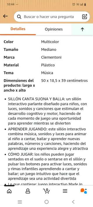 Sillón musical Clementoni Baby