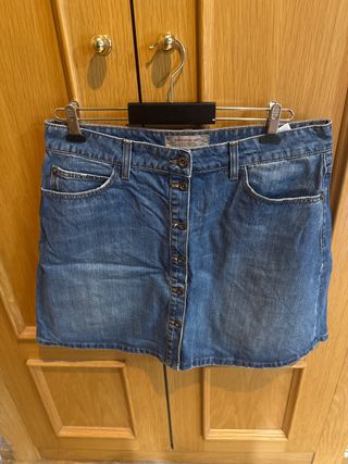 Falda vaquera Zara Basic Talla L