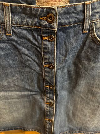 Falda vaquera Zara Basic Talla L