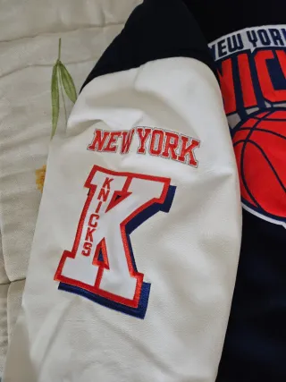 Chaqueta NBA New York Knicks Azul y Blanca