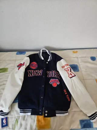 Chaqueta NBA New York Knicks Azul y Blanca