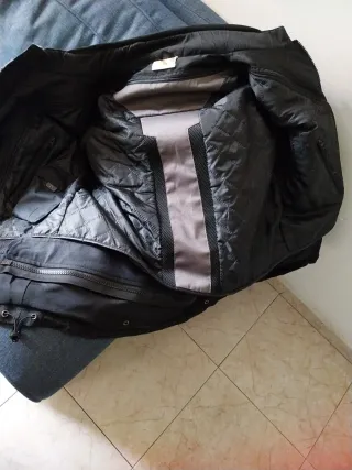 Chaqueta Moto Invierno Negra y Gris