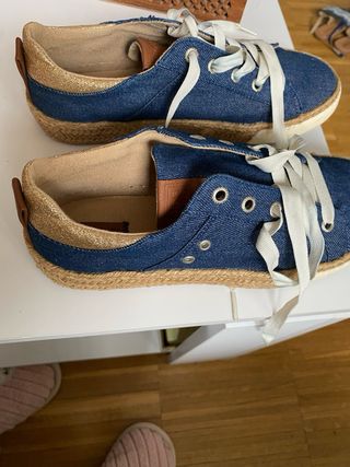 Zapatillas Vaqueras Gioseppo Azul y Dorado