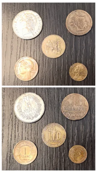 Lote Antiguas Monedas Francesas