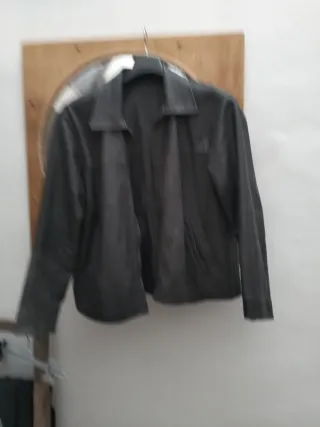 Giubbotto vera pelle vintage nero tg 52