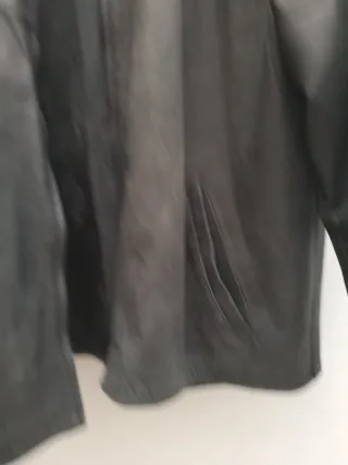 Giubbotto vera pelle vintage nero tg 52