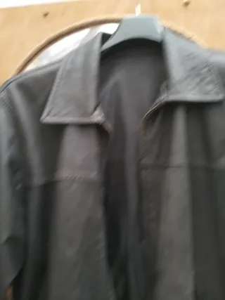 Giubbotto vera pelle vintage nero tg 52