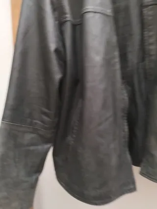 Giubbotto vera pelle vintage nero tg 52