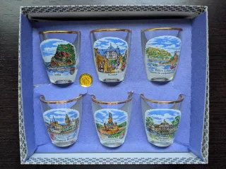 Set vintage 6 bicchieri Chupito Germania - Rio Reno