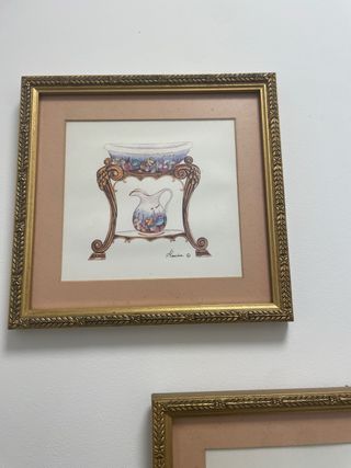 Set de 4 Cuadros Bañeras Vintage