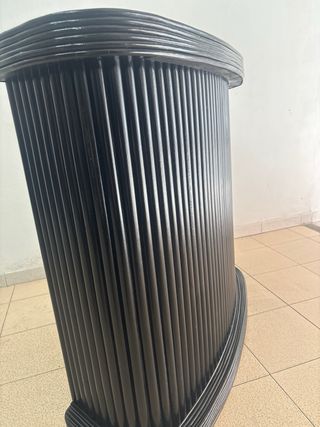 Mueble Bar Negro Ratán y Madera precio negociable