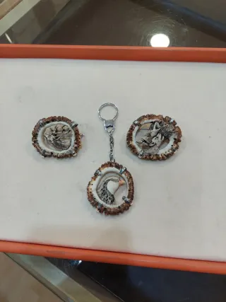 Alfiler Plata Roseta Venado