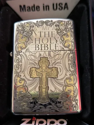 Zippo Original La Santa Biblia Fatto negli Stati Uniti
