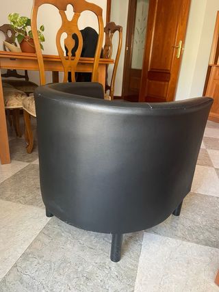 Sillón negro polipiel