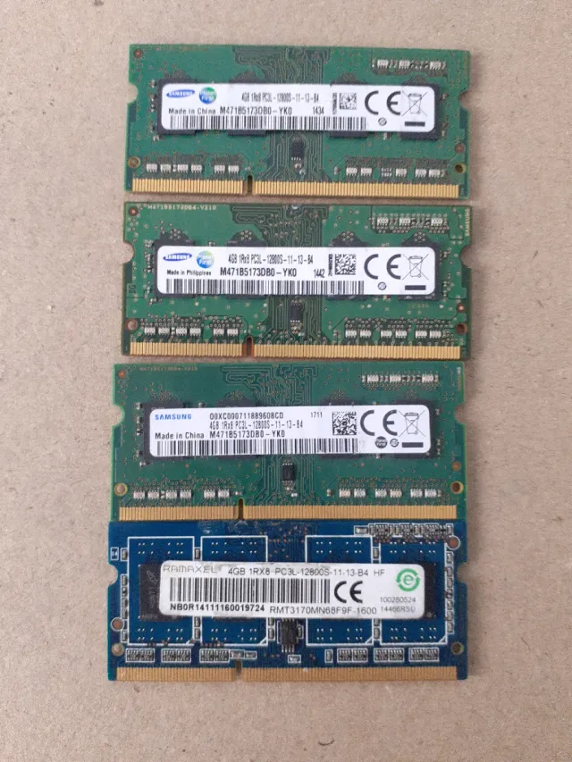 4x 4GB DDR3 1600MHz RAM Samsung Ramaxel