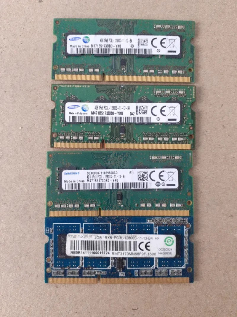 4x 4GB DDR3 1600MHz RAM Samsung Ramaxel