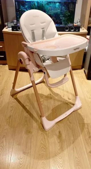 Trona Peg Perego Rosa y Blanca 7 Posiciones