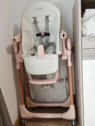 Trona Peg Perego Rosa y Blanca 7 Posiciones