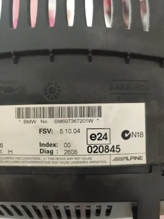 Pantalla BMW Multifunción Original Alpine